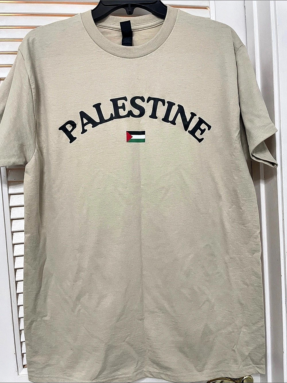 Palestine Graphic Tee in Beige New